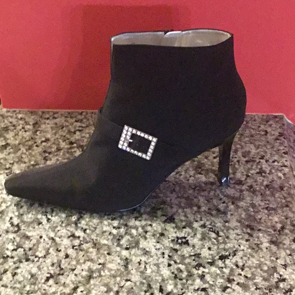 Carlos by Carlos Santana Smile Black Micron Ankle Boots